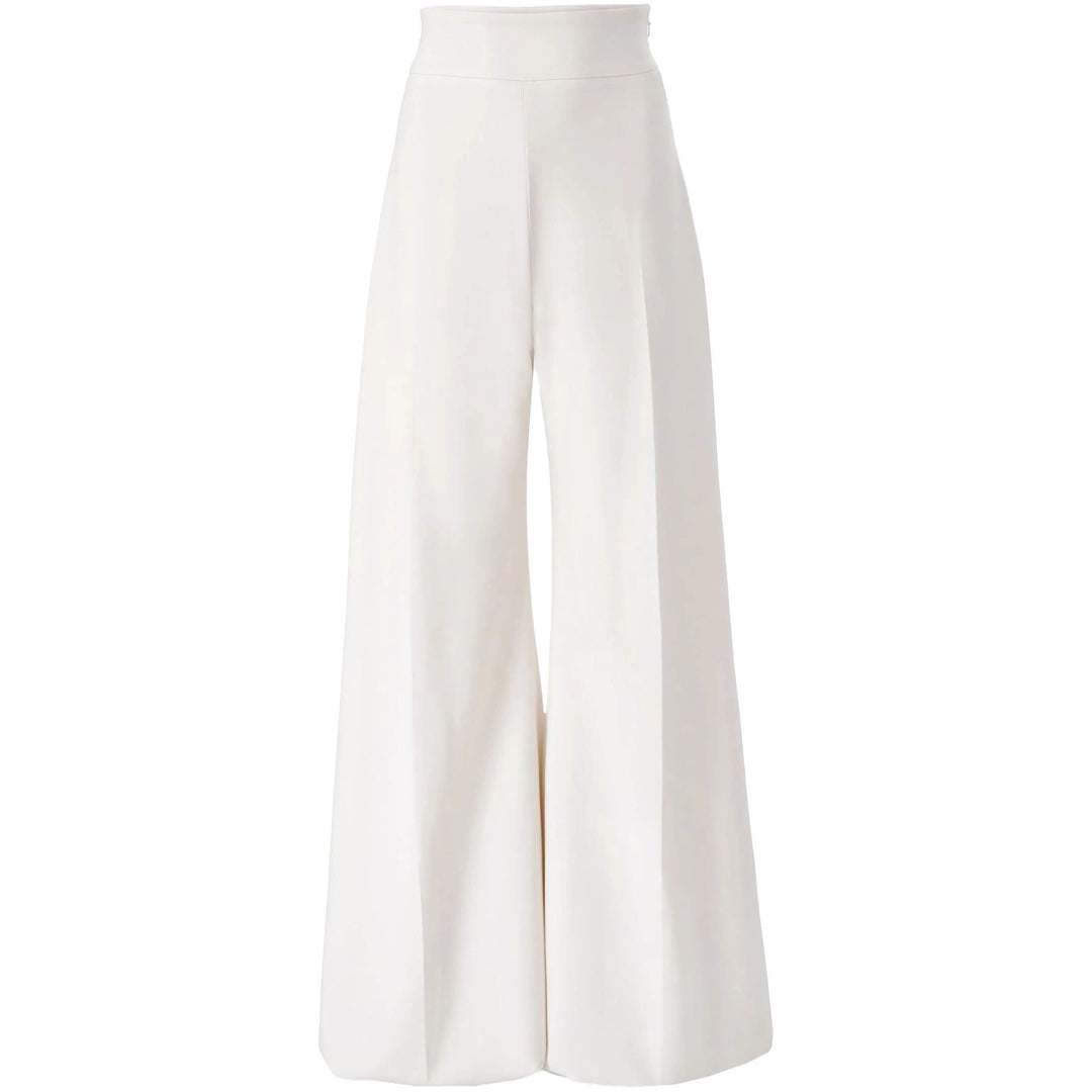 Damen Hochtaillierte Palazzo‑Hose mit weitem Bein und Bügelfalte Drune