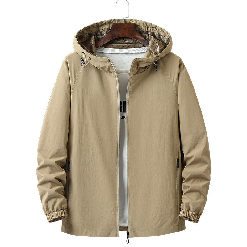 Herren Leichte Outdoorjacke mit Kapuze Drune