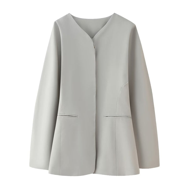 Damen modische Jacke mit minimalistischer Schnittführung und seitlichen Taschen Drune