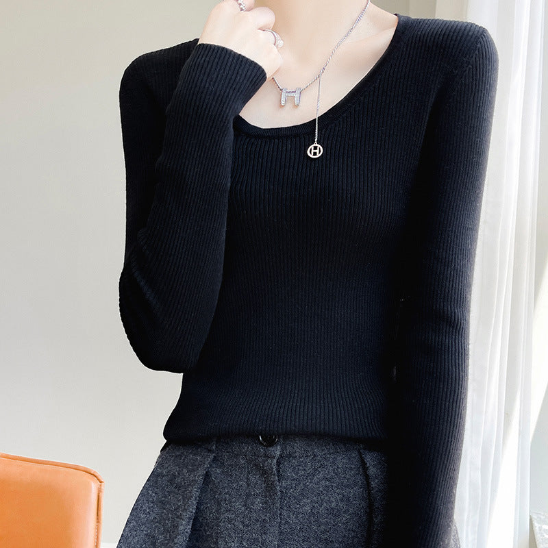 Damen Langarmshirt mit feinem Rippenmuster und weichem Material Drune