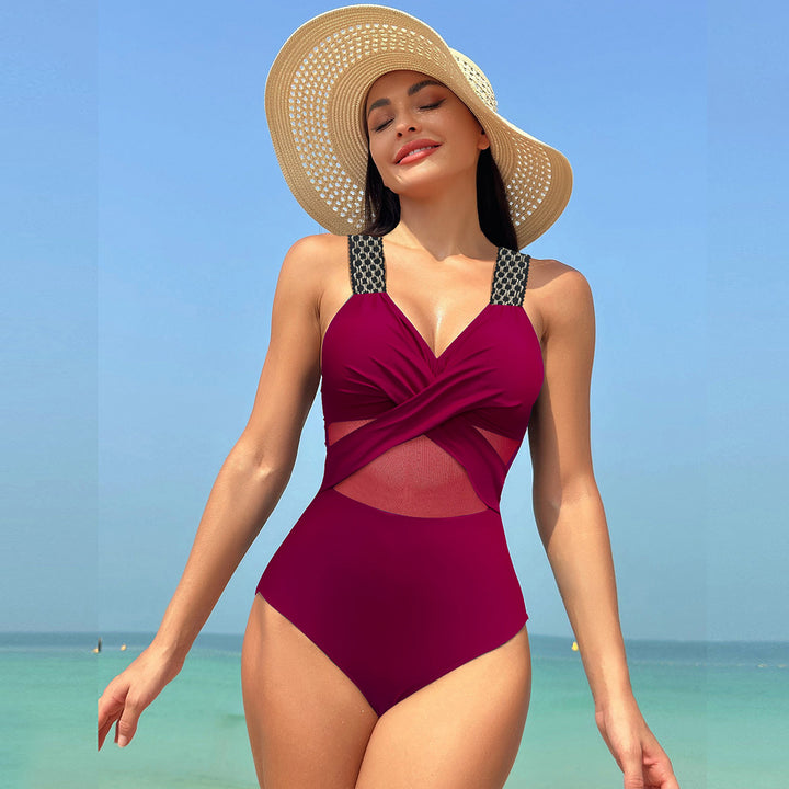 Damen Eleganter Badeanzug mit raffinierten Cut-Outs und verstellbaren Trägern Drune