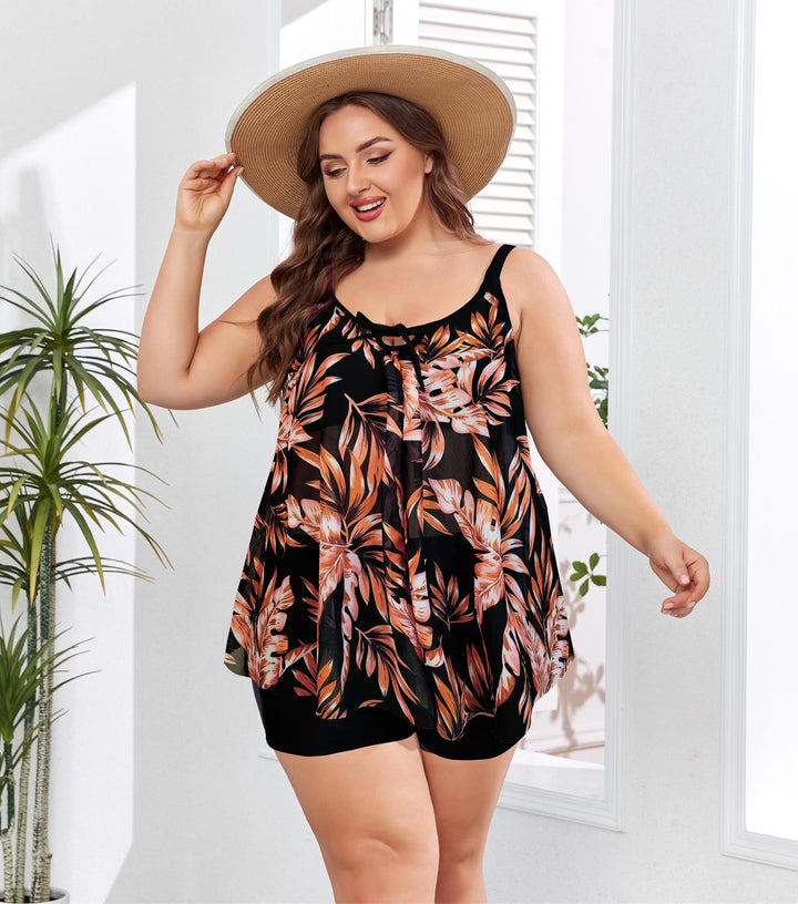 Damen Freizeit-Badeoutfit mit fließendem Schnitt Drune