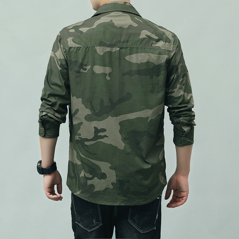 Herren Camouflage Hemd mit Taschen Drune