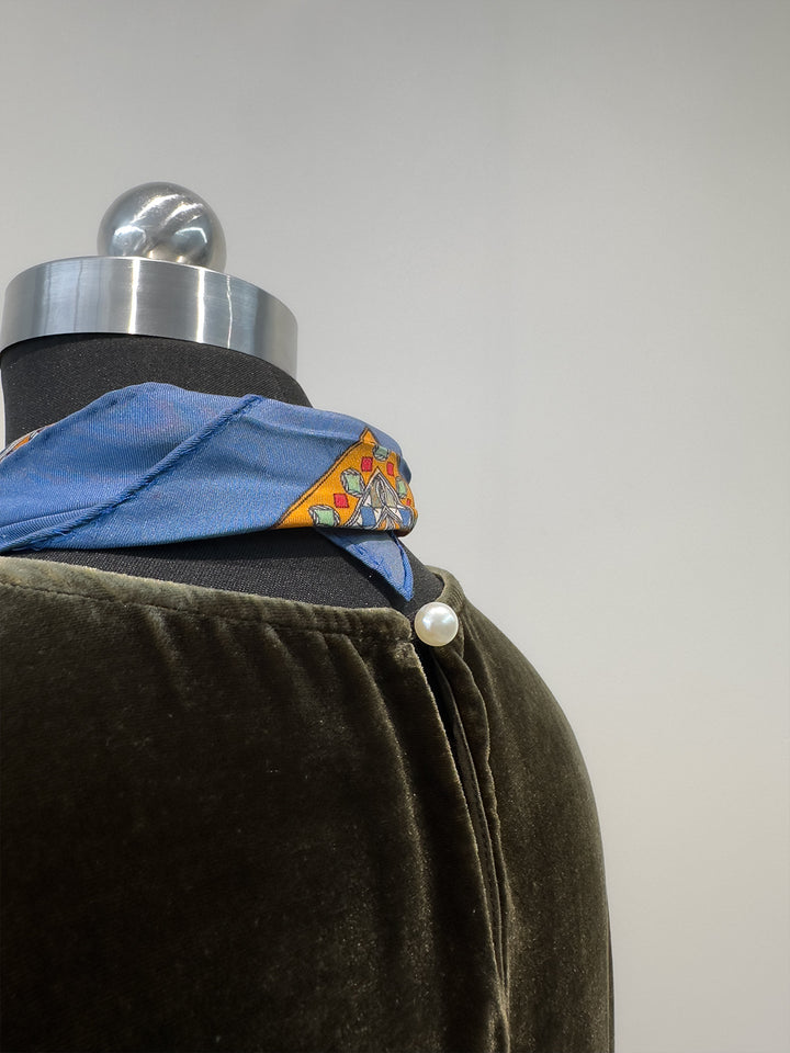Damen Luxuriöses Velour Wickeloberteil Drune