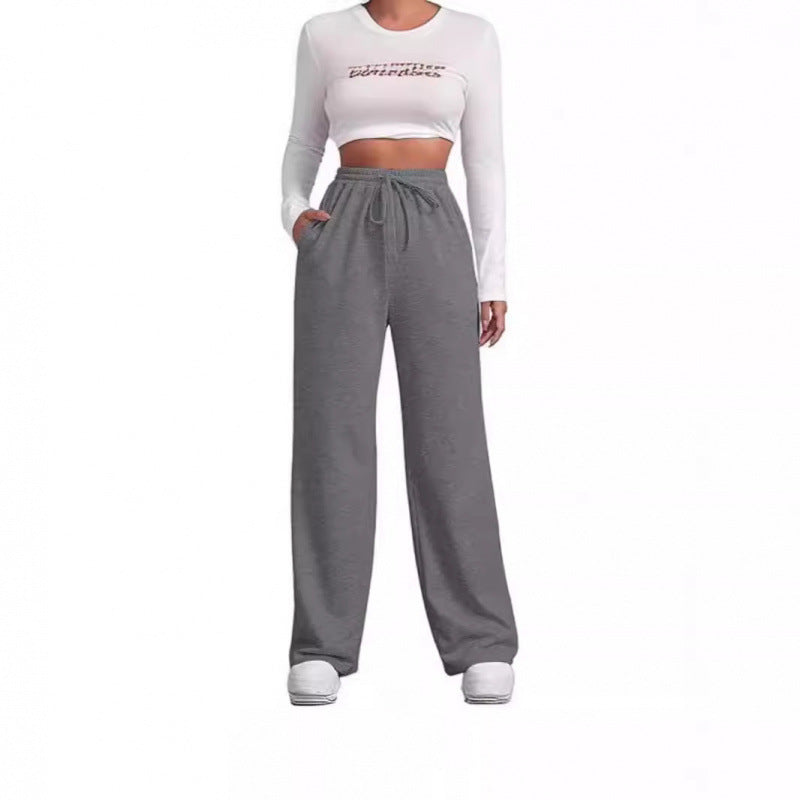 Damen Sweatpants mit bequemer Passform und elastischem Bund Drune