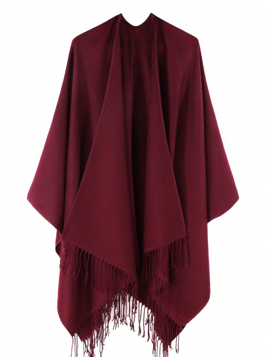 Damen modischer Fransen-Poncho aus weichem Material mit luxuriösem Fall Drune