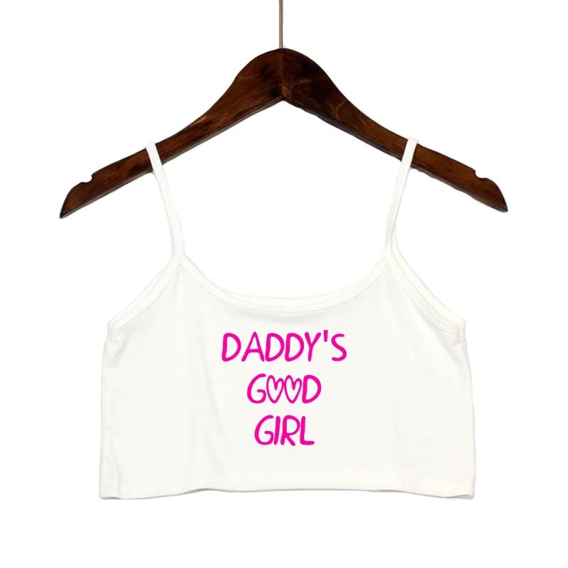 Damen modisches Crop-Top mit verzierten Trägern Drune