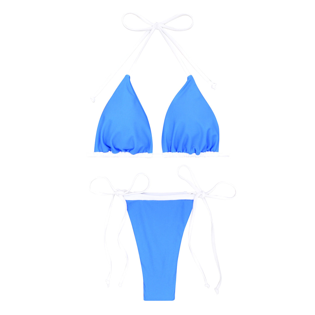 Damen Triangel-Bikini mit verstellbaren Schnürungen Drune