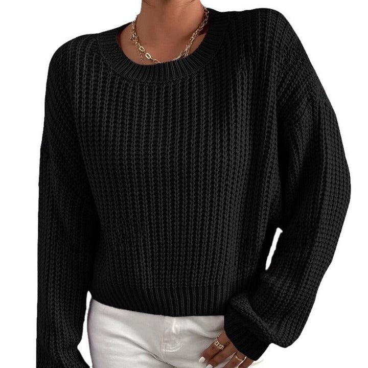 Damen Grobstrickpullover mit lässigem Schnitt und überschnittenen Schultern Drune