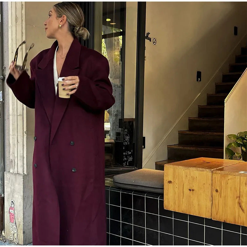 Damen Oversized Mantel Drune