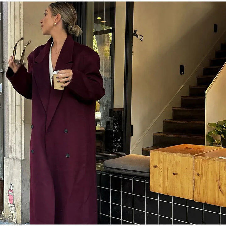 Damen Oversized Mantel Drune