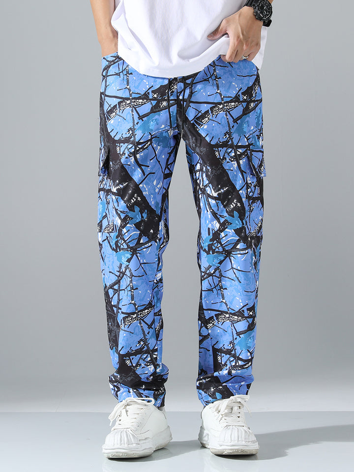 Herren Tapered Cargo-Jogginghose mit Multifachtaschen, Tunnelzug & Utility-Details Drune