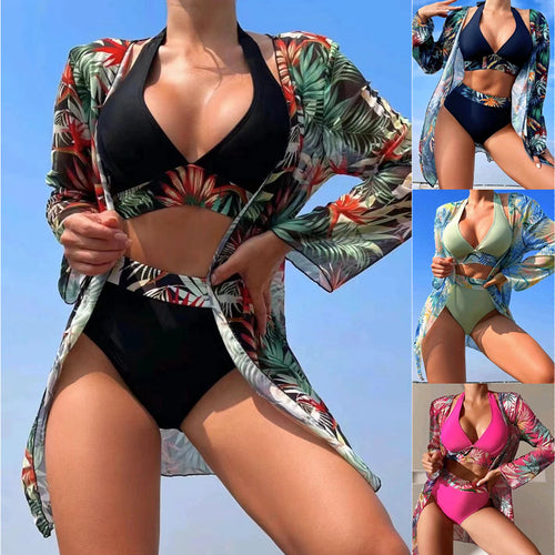 Damen Bademodenset mit Übergangsjacke und trendy Schnitt Drune