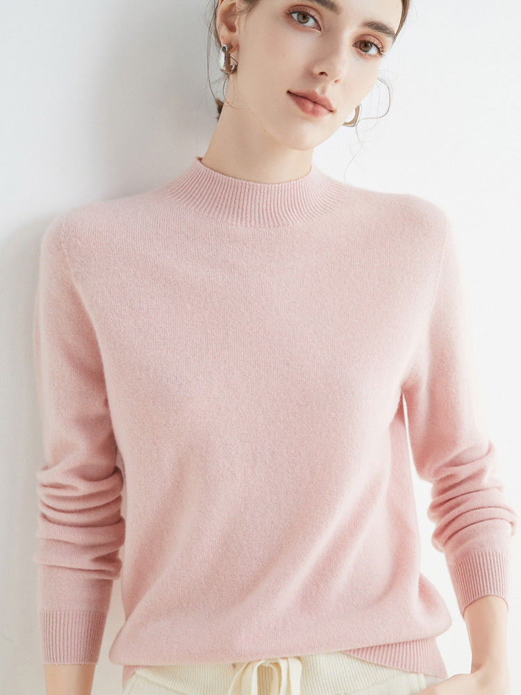 Damen Kurz-Mockneck-Pullover aus Kaschmir‑Look mit leichter Flauschoptik Drune