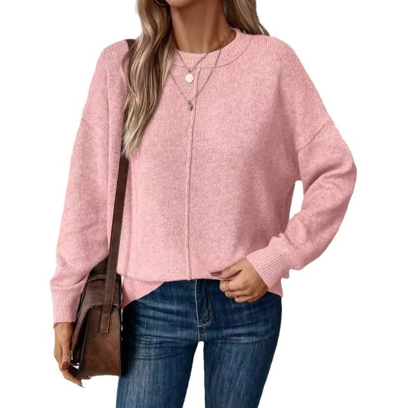 Damen lässiger Strickpullover mit oversized Schnitt Drune