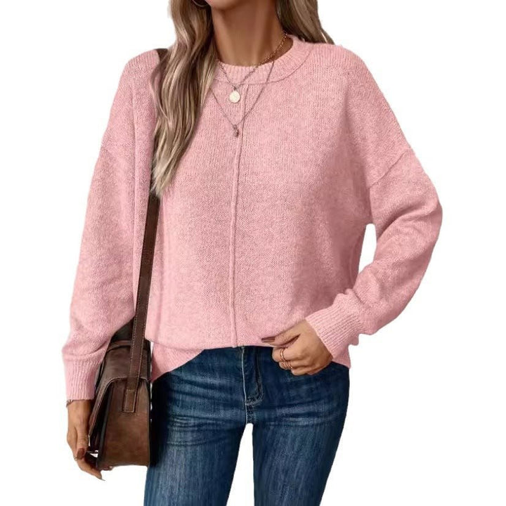 Damen lässiger Strickpullover mit oversized Schnitt Drune