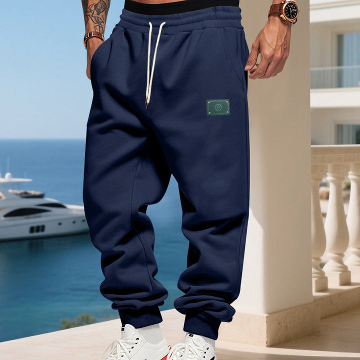 Herren bequeme Hoodie-Jogginghose mit elastischem Bund und praktischen Eingrifftaschen Drune