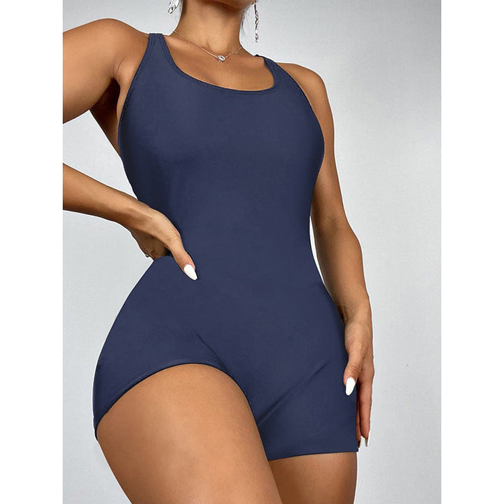 Damen Einteiler Badeanzug mit stilvollem Rücken-Design Drune