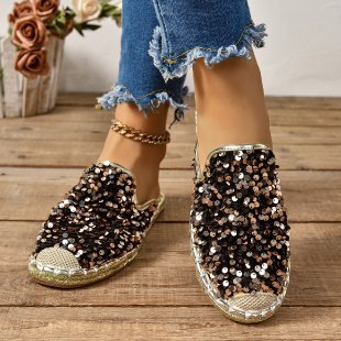 Damen Glitzernde Espadrilles mit bequemer Einlegesohle Drune