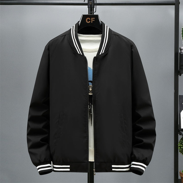 Herren Modische Bomberjacke mit Kontraststreifen Drune
