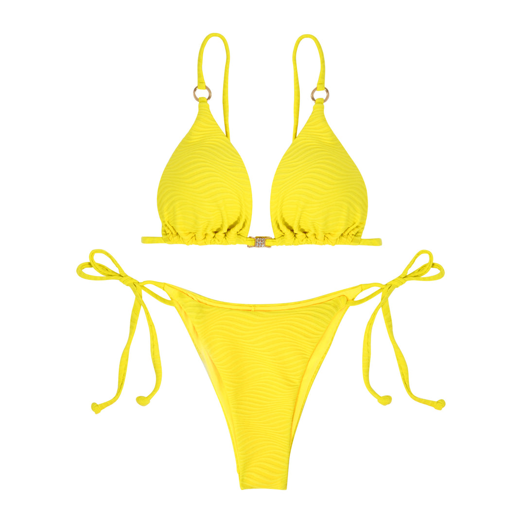 Damen Hochwertiges Triangel-Bikini-Set mit verstellbaren Trägern Drune