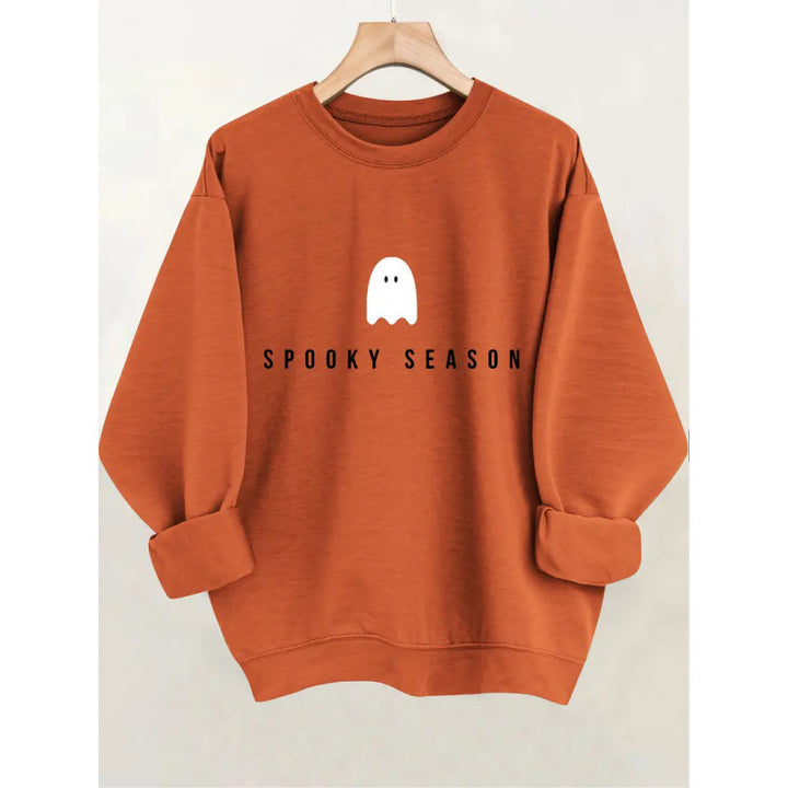Damen Sweatshirt mit lässigem Gruselmotiv und weichem Innenfleece Drune