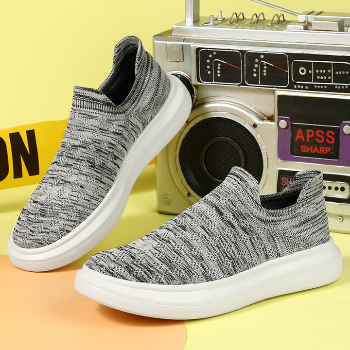 Unisex nahtloser Sock-Sneaker mit stoßdämpfender Wabenlaufsohle und atmungsaktivem Strickschaft Drune