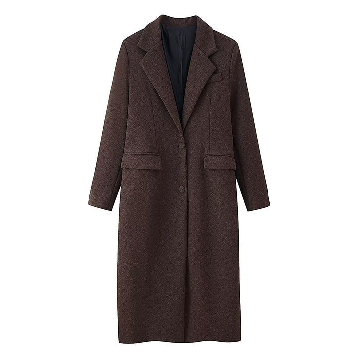 Damen eleganter Mantel mit strukturiertem Gewebe Drune