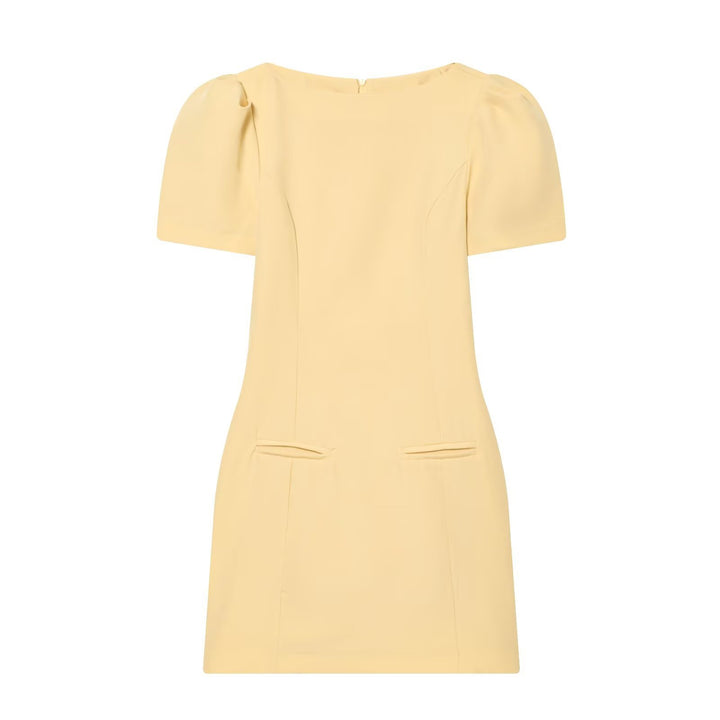 Damenkleid mit Puffärmeln und tailliertem Schnitt Drune