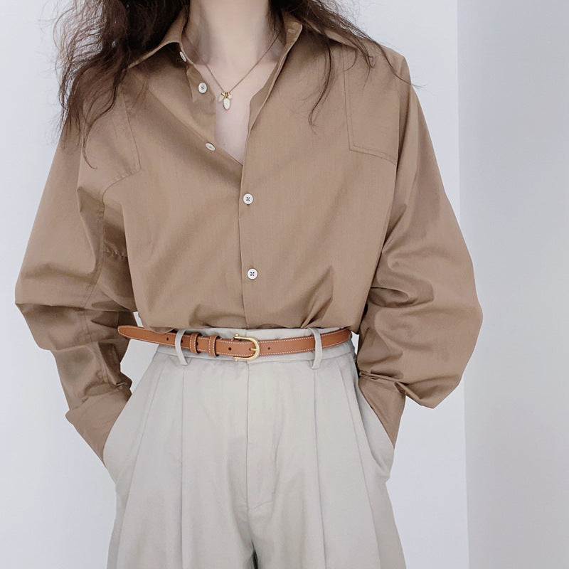 Damen Elegante und lässige Oversized Hemdbluse Drune