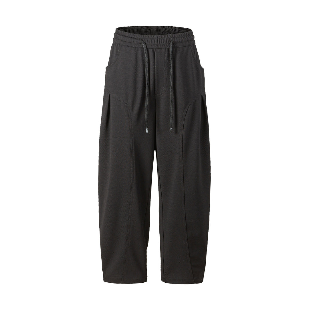 Damen Cropped Jogginghose im Relaxed‑Schnitt mit Kordelzug und Ziernähten Drune