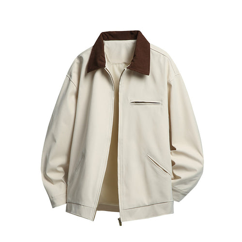 Herren Modische Übergangsjacke mit hohen Kragen und praktischen Taschen Drune