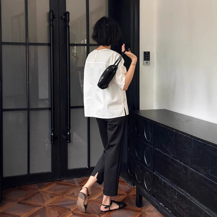 Damen elegante Culotte mit modischem Schlitz Drune