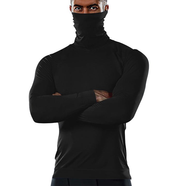Herren Funktionsshirt mit hohem Kragen und anschmiegsamer Passform Drune