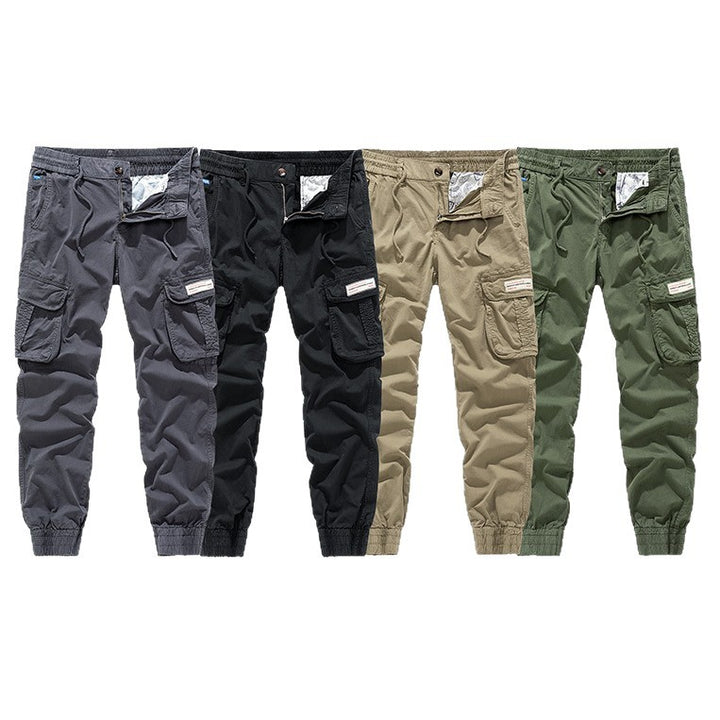 Herren Utility‑Cargo‑Jogger mit elastischem Komfortbund, Mehrfach‑Klappentaschen und gerippten Knöchelbündchen Drune