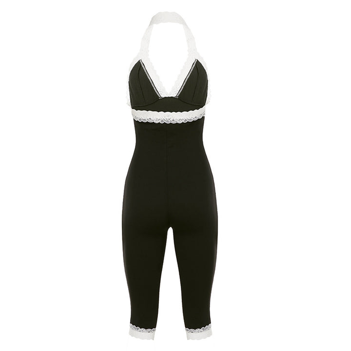 Damen Jumpsuit mit Spitzenakzenten und figurformendem Schnitt Drune