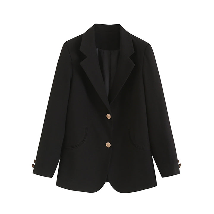 Damen elegante Blazerjacke mit strukturiertem Schnitt und praktischen Taschen Drune