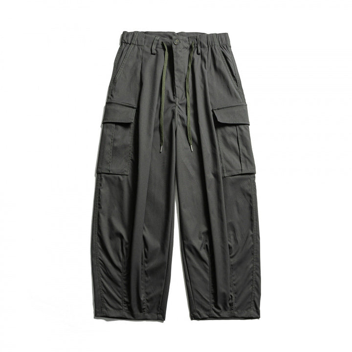 Herren Cargo-Hose im Baggy‑Schnitt mit Kordelzug und großen Pattentaschen Drune