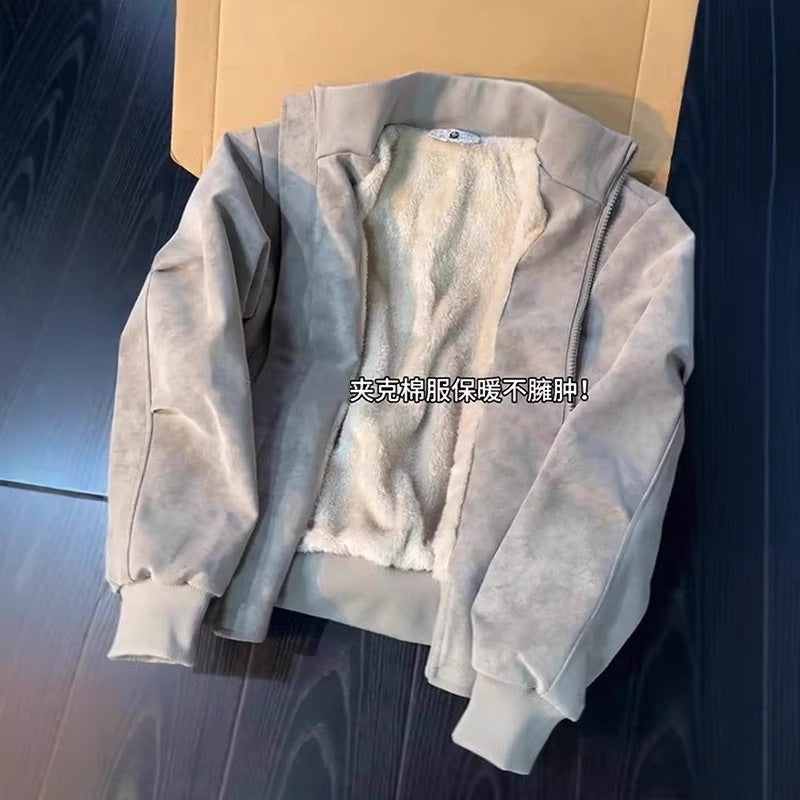 Herren Modische Bomberjacke mit weichem Innenfutter Drune
