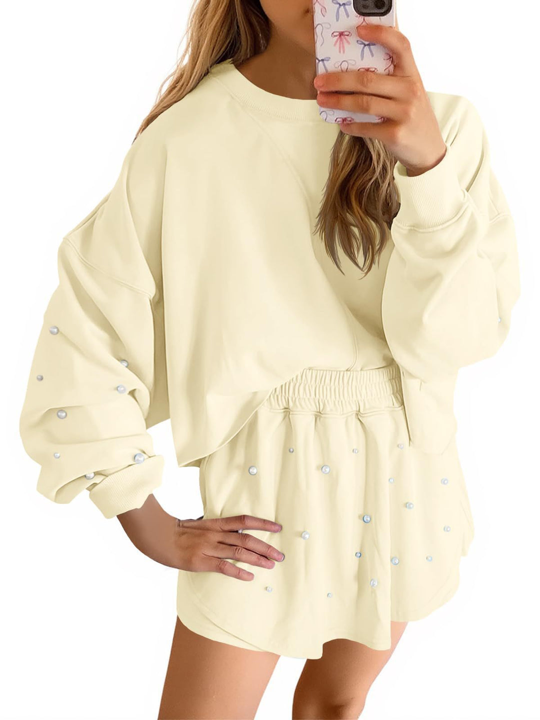 Damen Sportliches Sweatshirt- und Rock-Set Drune