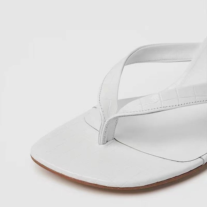 Damen High-Heel Thong Slide Sandalen Drune