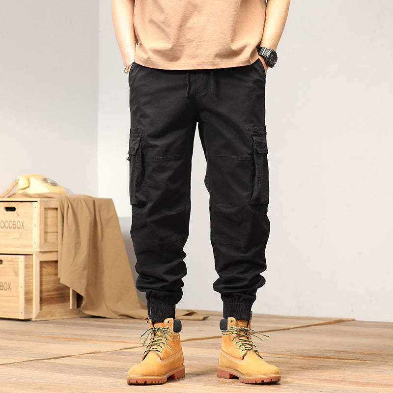 Herren Tapered-Cargo-Joggerhose mit verstärkten Kniepartien und elastischem Saum Drune