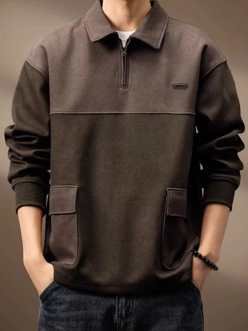 Herren Modischer Sweatshirt mit Reißverschluss