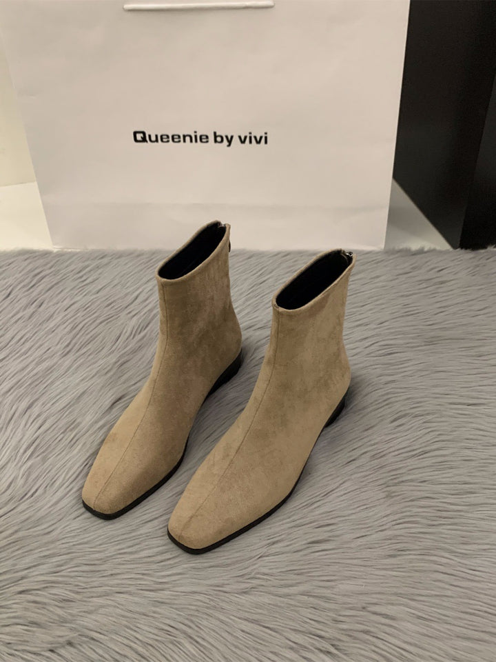 Damen Elegante Ankle-Boots aus Kunstleder Drune