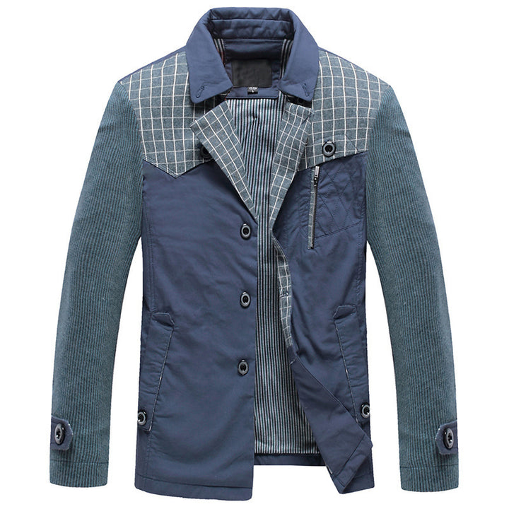 Herren Feldjacke mit Kontrast-Einsätzen und Brust-Reißverschlusstasche Drune
