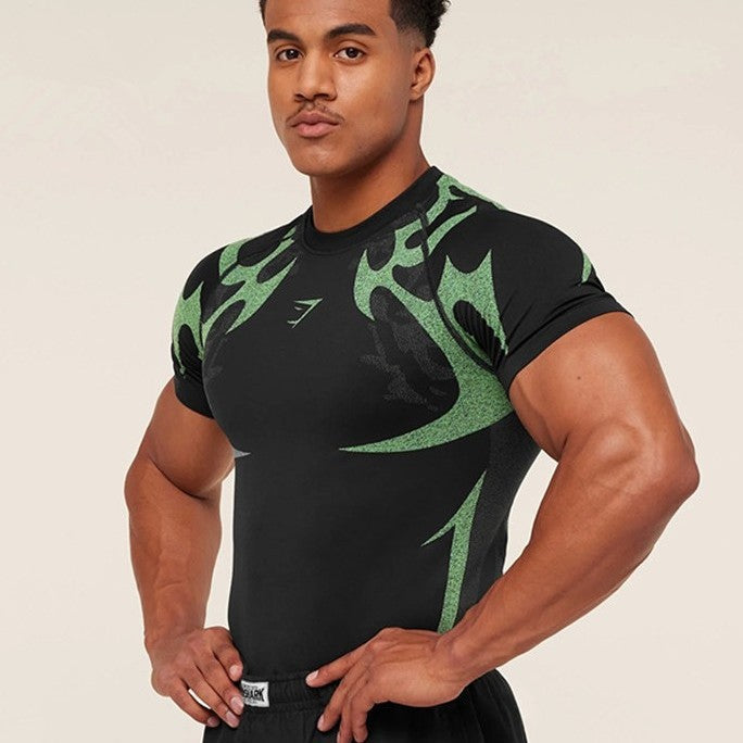 Herren nan nahtloses formgebendes Funktionsshirt mit Kompressionseffekt und ergonomischen Muskelzonen Drune