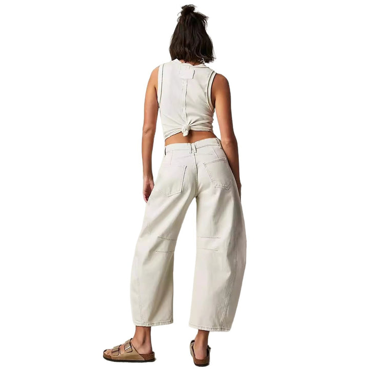 Damen lockere Mom-Jeans mit lässigem Schnitt Drune
