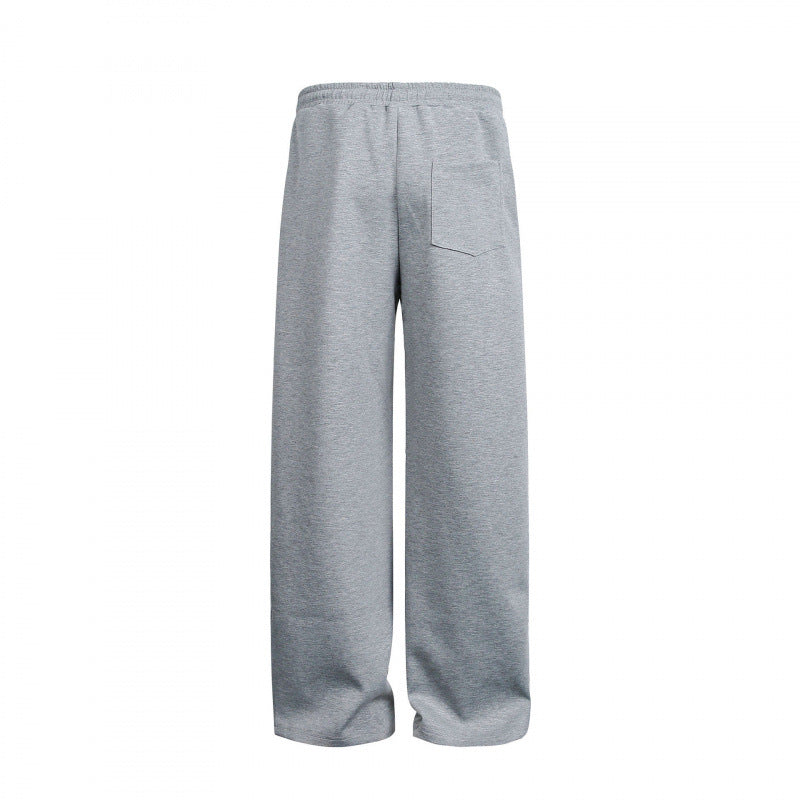 Damen Weite High‑Waist Relax-Sweat-Hose mit Kordelbund und dekorativen Schrittnahtlinien Drune