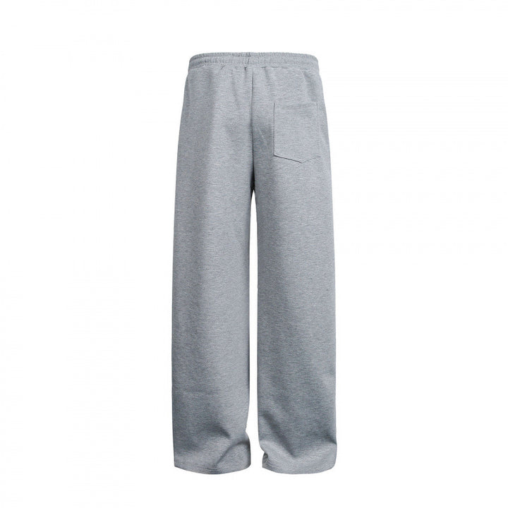 Damen Weite High‑Waist Relax-Sweat-Hose mit Kordelbund und dekorativen Schrittnahtlinien Drune