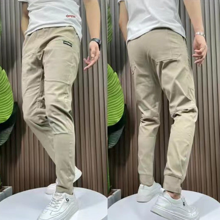 Herren nan sportive Cargojoggerhose mit elastischem Bund, Kordelzug und konischem Beinabschluss Drune